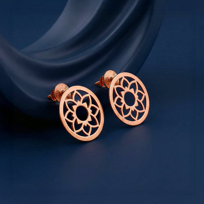 Rose Gold Sunpetal Filigree Earrings