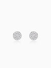 Silver Shimmering Sphere Stud Earrings