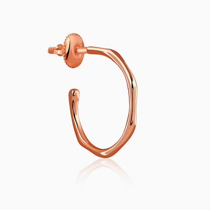 Rose Gold Classy Serene Hoops