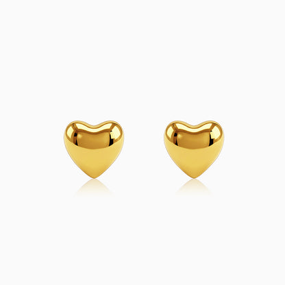 Golden Gentle Heart Studs