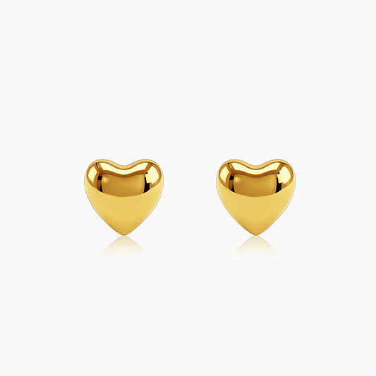 Golden Gentle Heart Studs