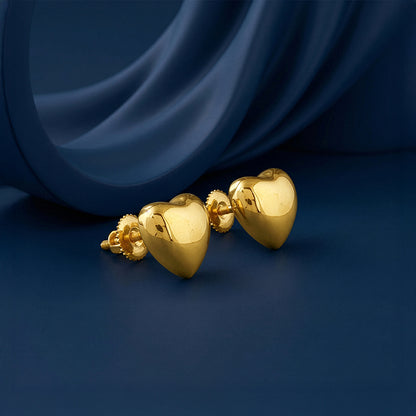 Golden Gentle Heart Studs