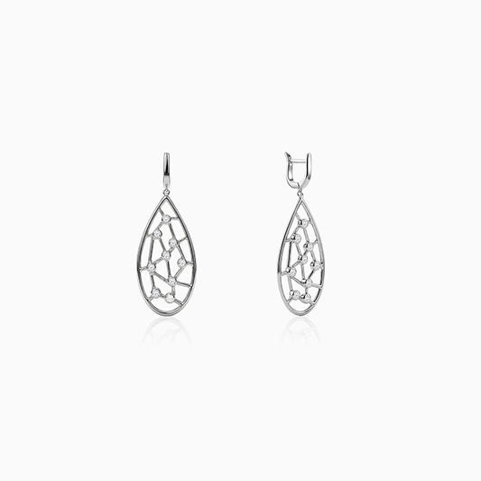 Silver Oval Interplay Earrings