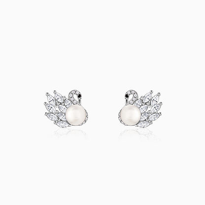 Silver Chloe Pearl Earrings