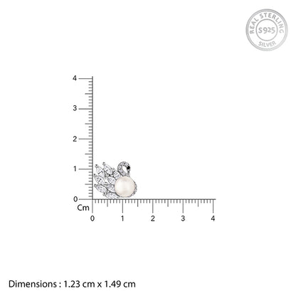 Silver Chloe Pearl Earrings