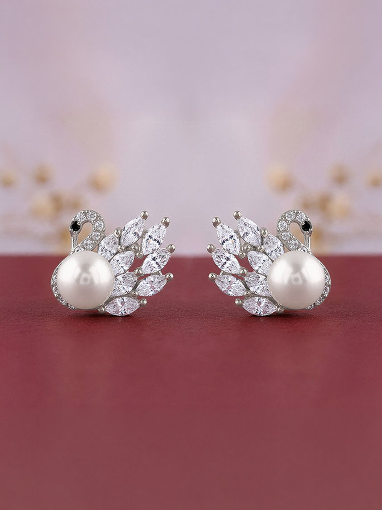 Silver Chloe Pearl Earrings