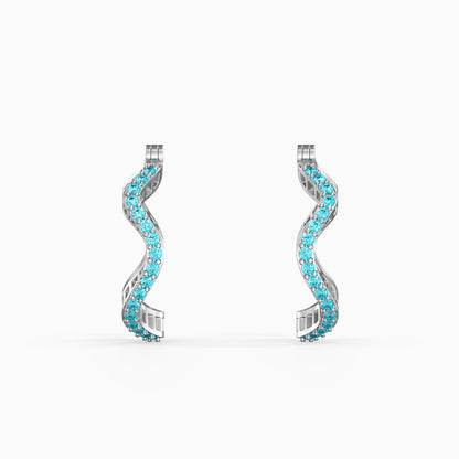 Silver Cassiopeia Hoop Earrings