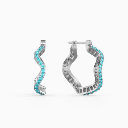Silver Cassiopeia Hoop Earrings