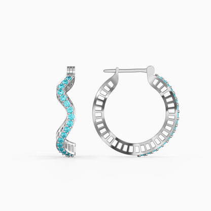 Silver Cassiopeia Hoop Earrings