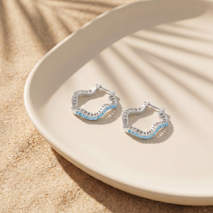 Silver Cassiopeia Hoop Earrings