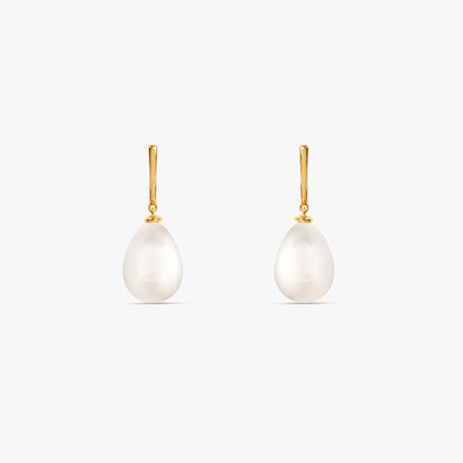 Golden Greta Pearldrop Earrings
