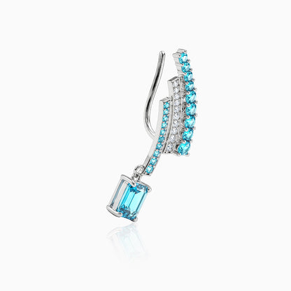 Silver Thelxipeia Climber Earrings