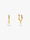 Golden Vilma Pearl Hoop Earrings