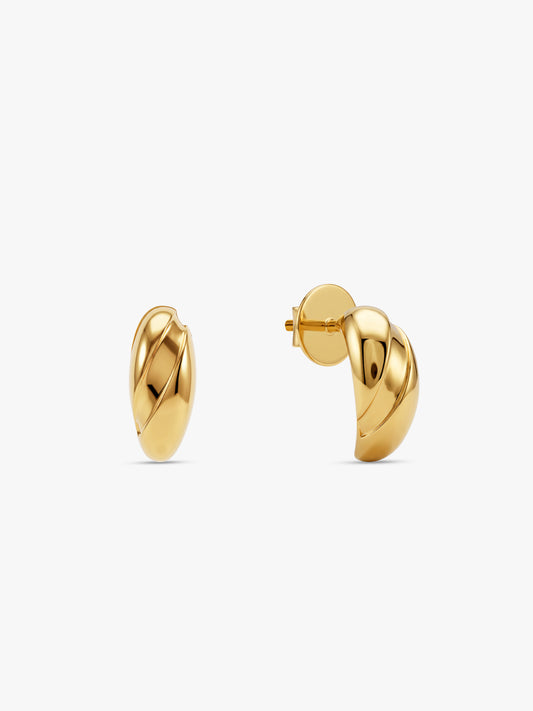Golden Lune Noire Studs