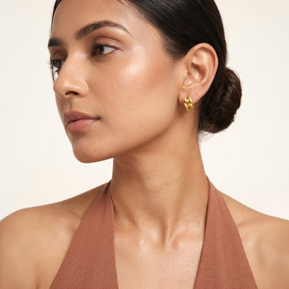 Golden Elarion Hoop Earrings