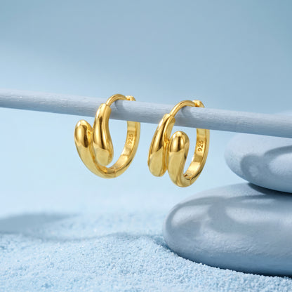 Golden Elarion Hoop Earrings