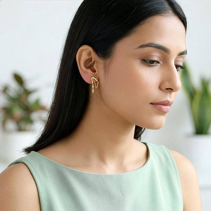 Golden Fancy Earrings