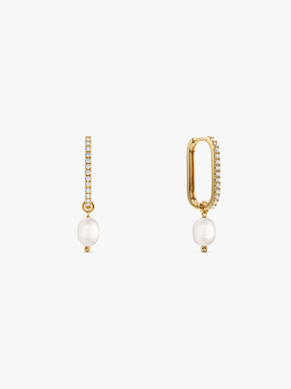 Golden Fancy Pearl Drop Earrings