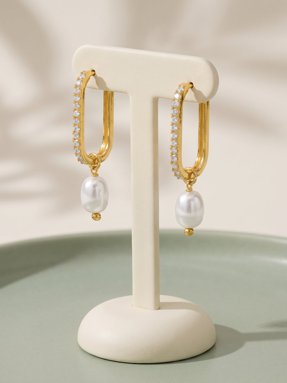 Golden Fancy Pearl Drop Earrings