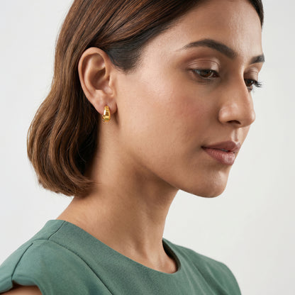 Golden Aurette Hoop Earrings