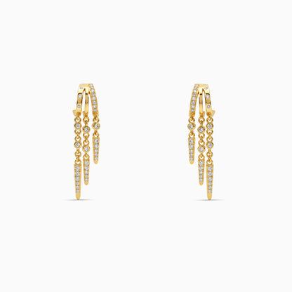 Golden Tempest Dangler Earrings