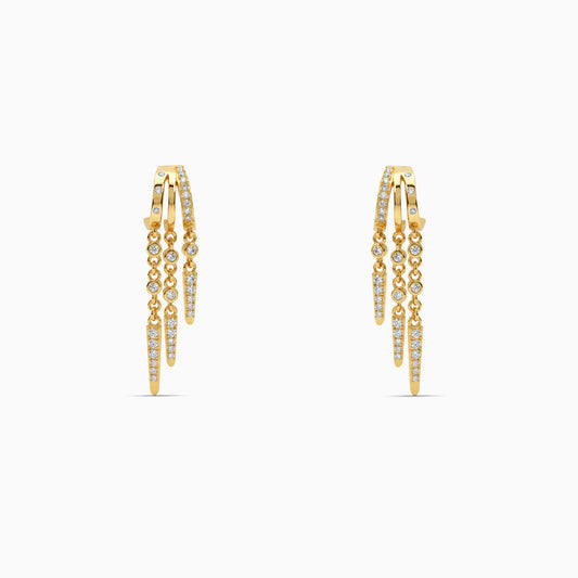Golden Tempest Dangler Earrings