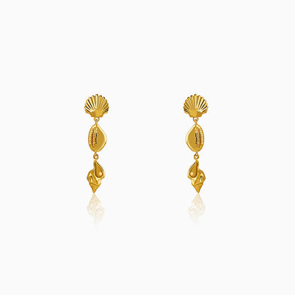 Golden Oceanic Grace Dangler Earrings