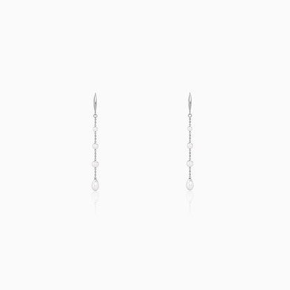 Silver Cyrisse Pearl Earrings