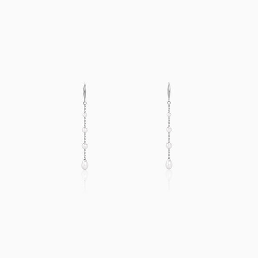 Silver Cyrisse Pearl Earrings