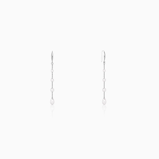 Silver Cyrisse Pearl Earrings