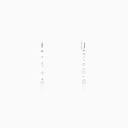 Silver Cyrisse Pearl Earrings