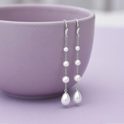 Silver Cyrisse Pearl Earrings