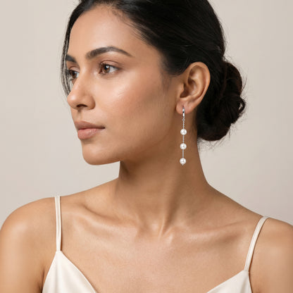 Silver Elarisse Pearl Earrings