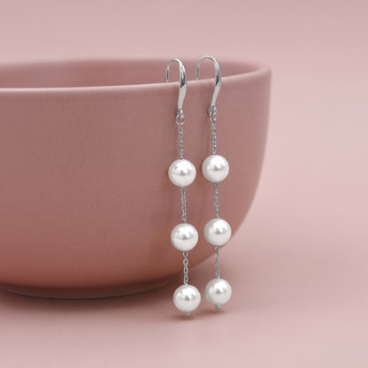 Silver Elarisse Pearl Earrings