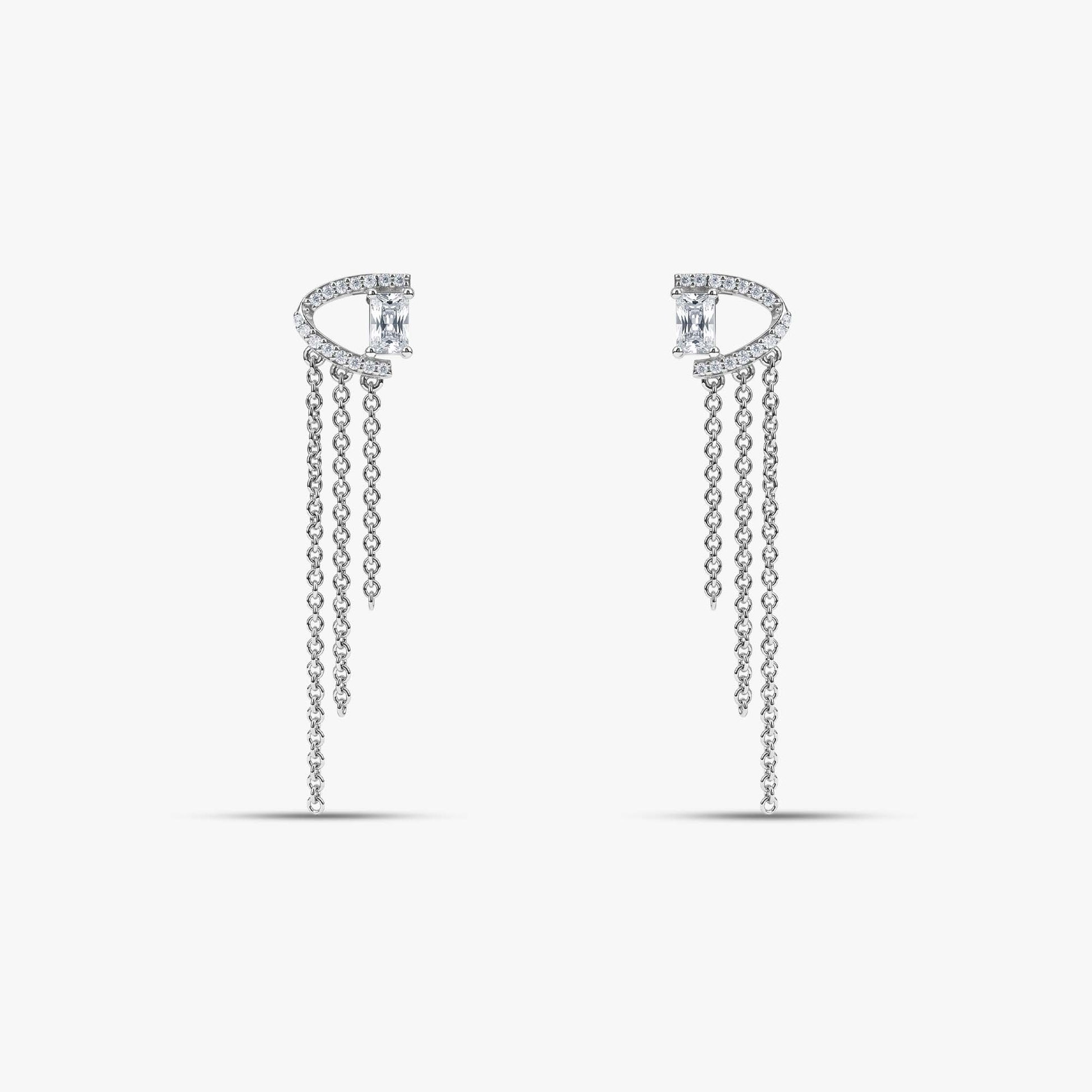 Silver Clara Dangler Earrings