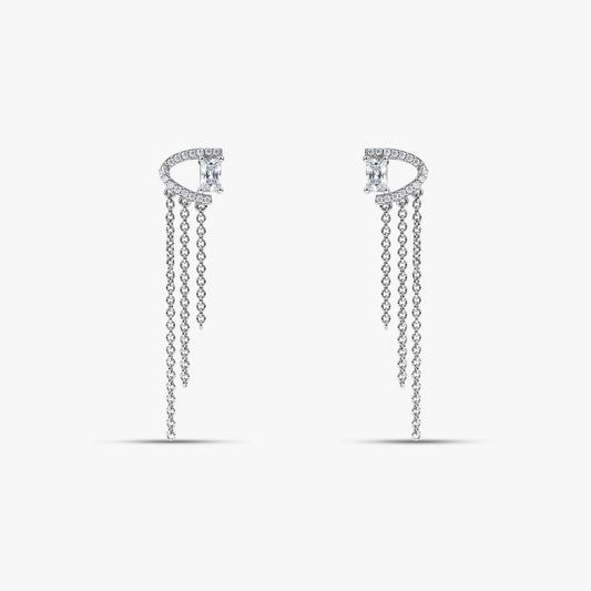 Silver Clara Dangler Earrings