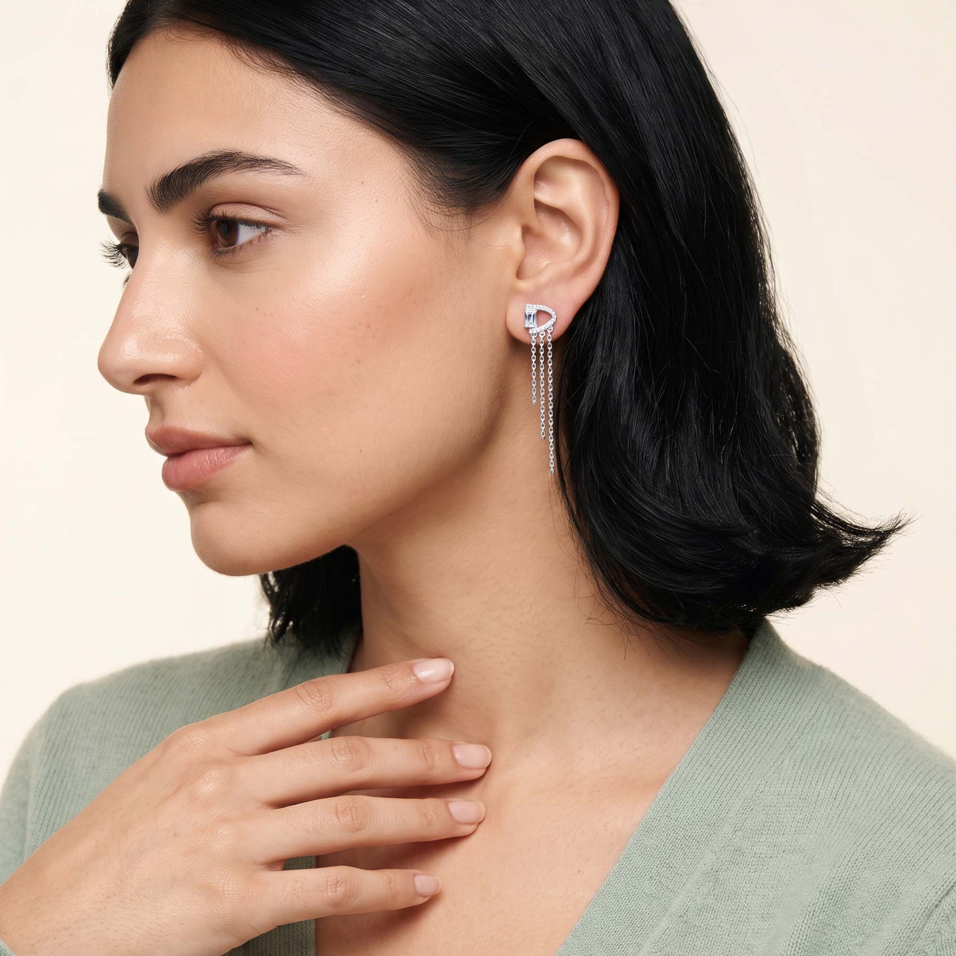 Silver Clara Dangler Earrings