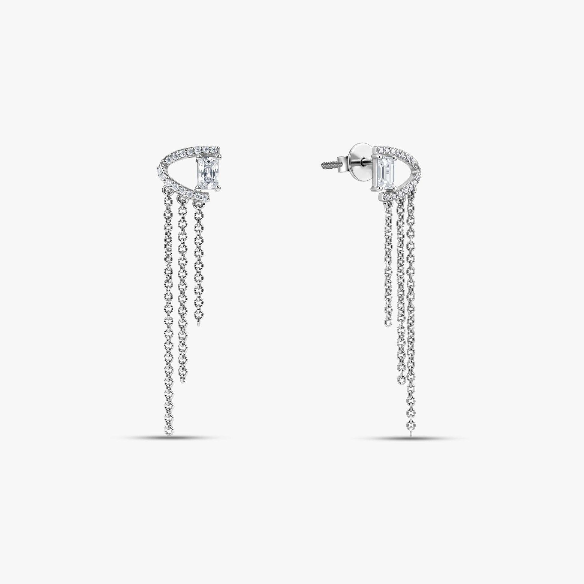 Silver Clara Dangler Earrings