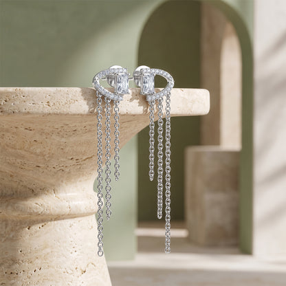 Silver Clara Dangler Earrings