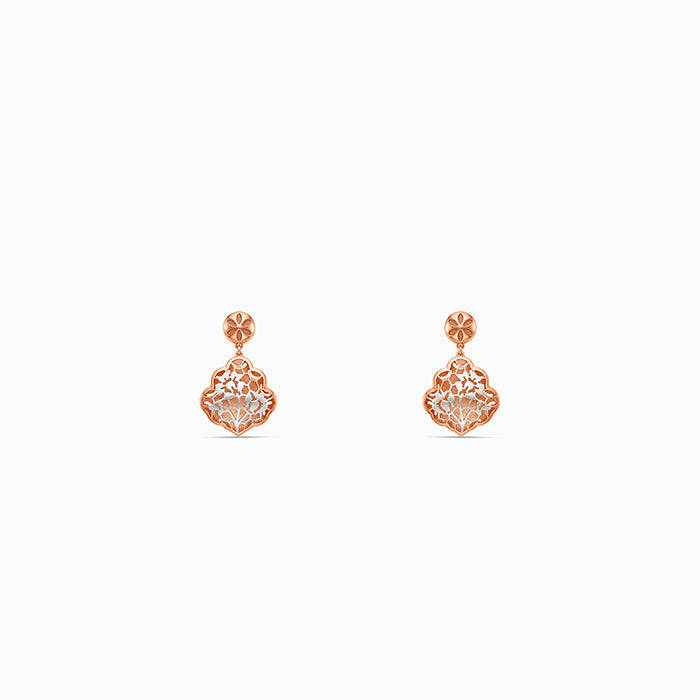 Dual Tone Salvadora Dangle Earrings