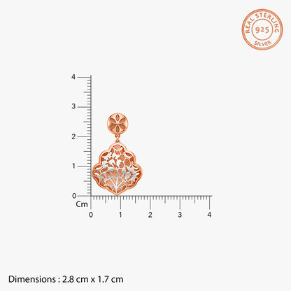 Dual Tone Salvadora Dangle Earrings