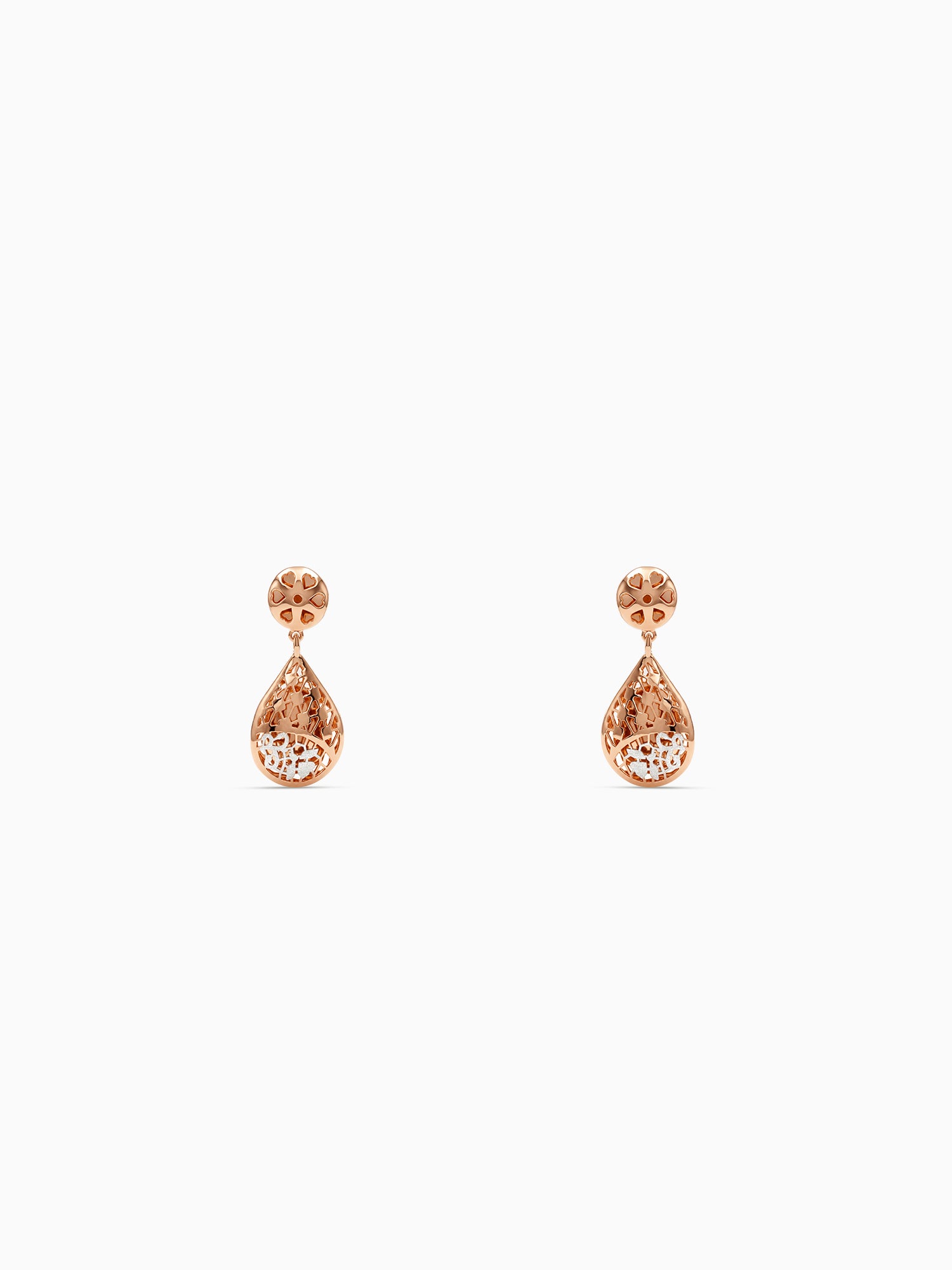 Dual Tone Romilly Silver Drop Earrings