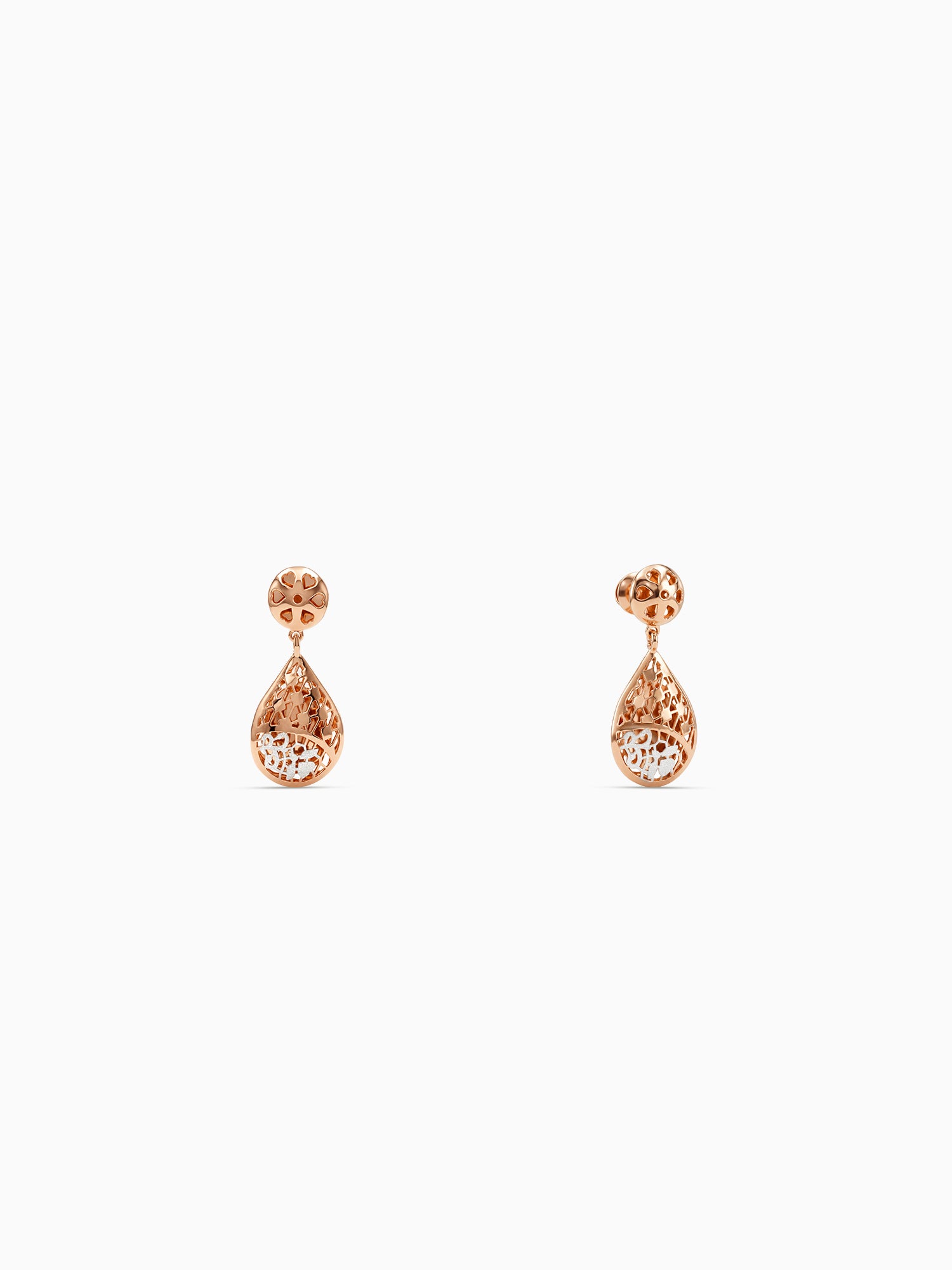 Dual Tone Romilly Silver Drop Earrings