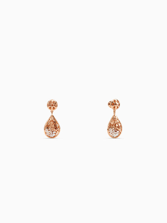 Dual Tone Romilly Silver Drop Earrings
