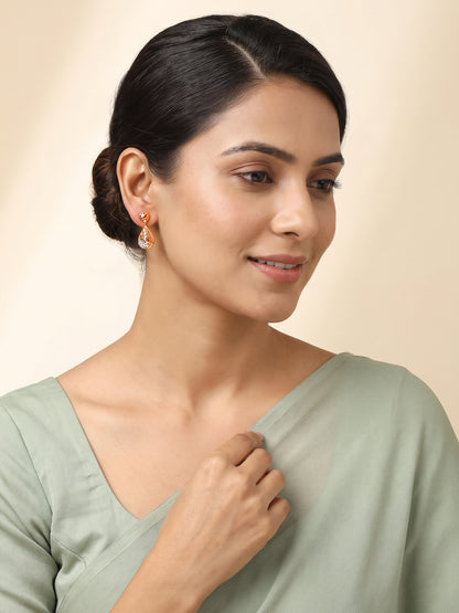 Dual Tone Romilly Silver Drop Earrings
