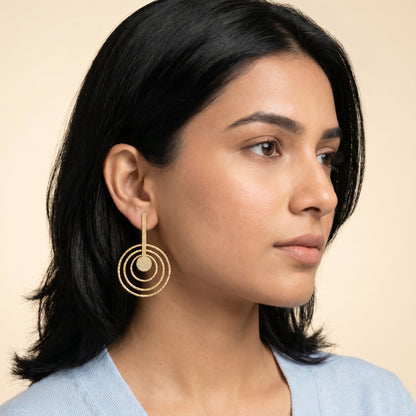 Golden Anahata Earrings