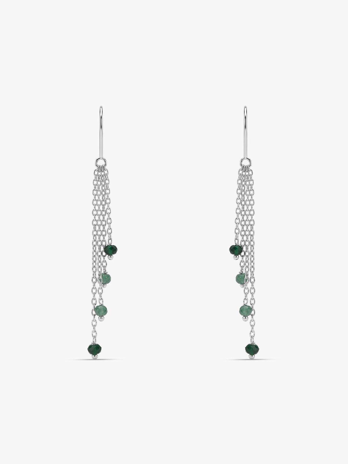 Silver Viridian Danglers
