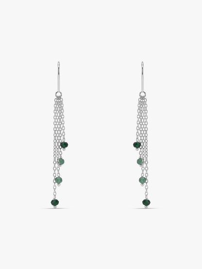 Silver Viridian Danglers