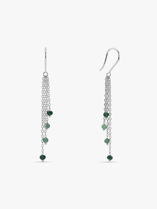 Silver Viridian Danglers