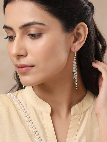 Silver Viridian Danglers